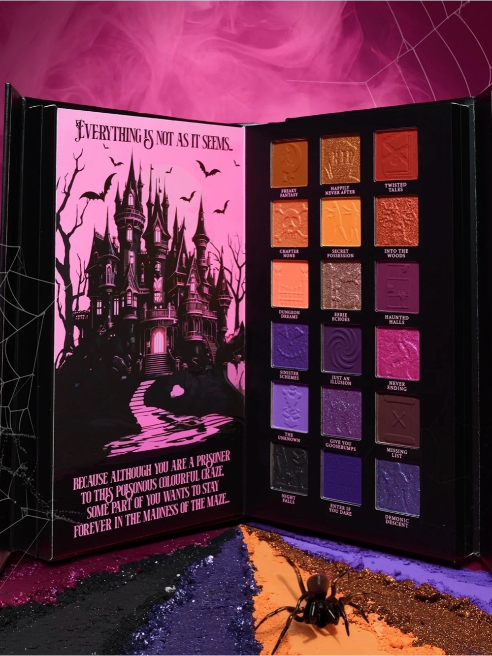 P. Louise Scary Tale Ending Eye Palette - Black and Pink Book. New in Box. - Picture 3 of 6